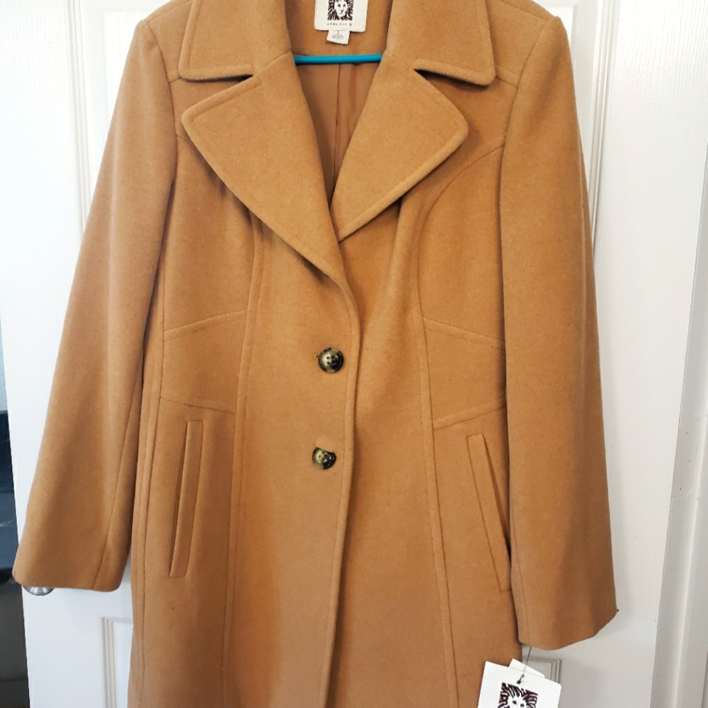 Anne Klein Tan Pea Coat